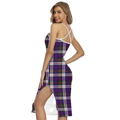 MacDonald Dress Modern Tartan Crest Back Cross Cami Dress