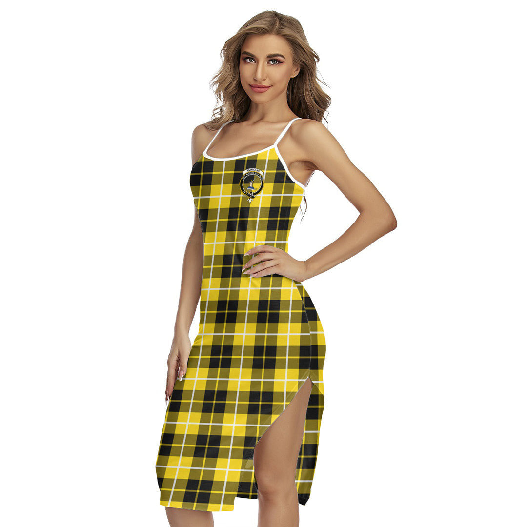 Barclay Dress Modern Tartan Crest Back Cross Cami Dress