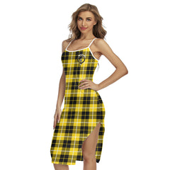 Barclay Dress Modern Tartan Crest Back Cross Cami Dress