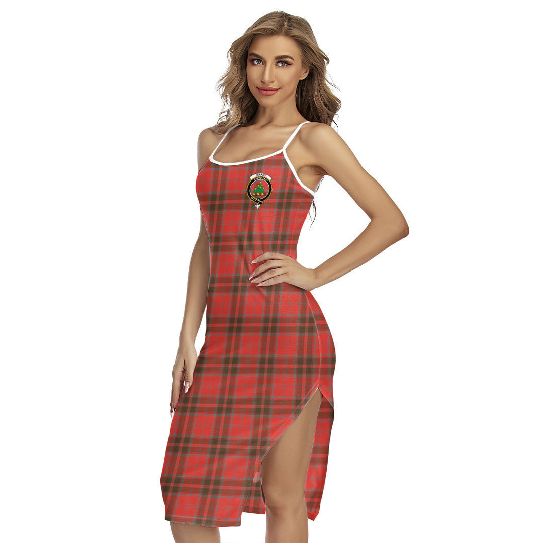 Grant Weathered Tartan Crest Back Cross Cami Dress