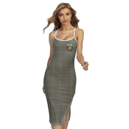 Haig Check Tartan Crest Back Cross Cami Dress