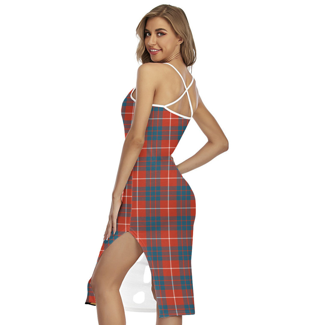 Hamilton Ancient Tartan Crest Back Cross Cami Dress