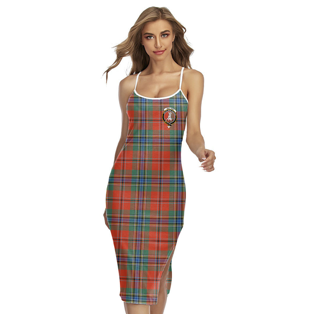 MacLean of Duart Ancient Tartan Crest Back Cross Cami Dress