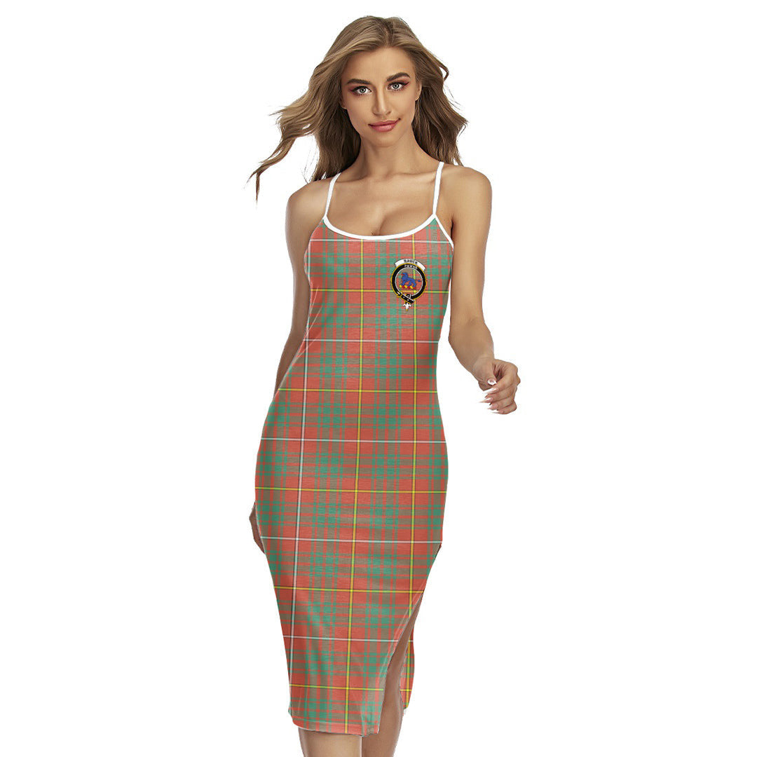 Bruce Ancient Tartan Crest Back Cross Cami Dress