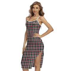 Borthwick Ancient Tartan Crest Back Cross Cami Dress