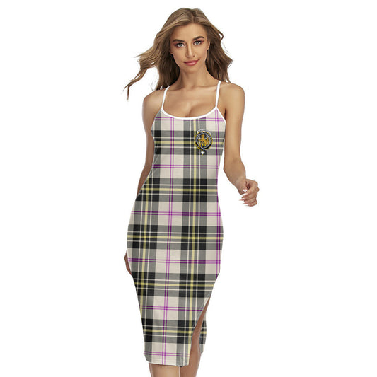 MacPherson Dress Ancient Tartan Crest Back Cross Cami Dress