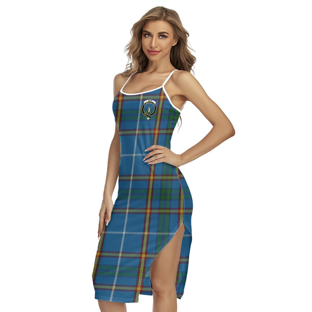 Bain Tartan Crest Back Cross Cami Dress