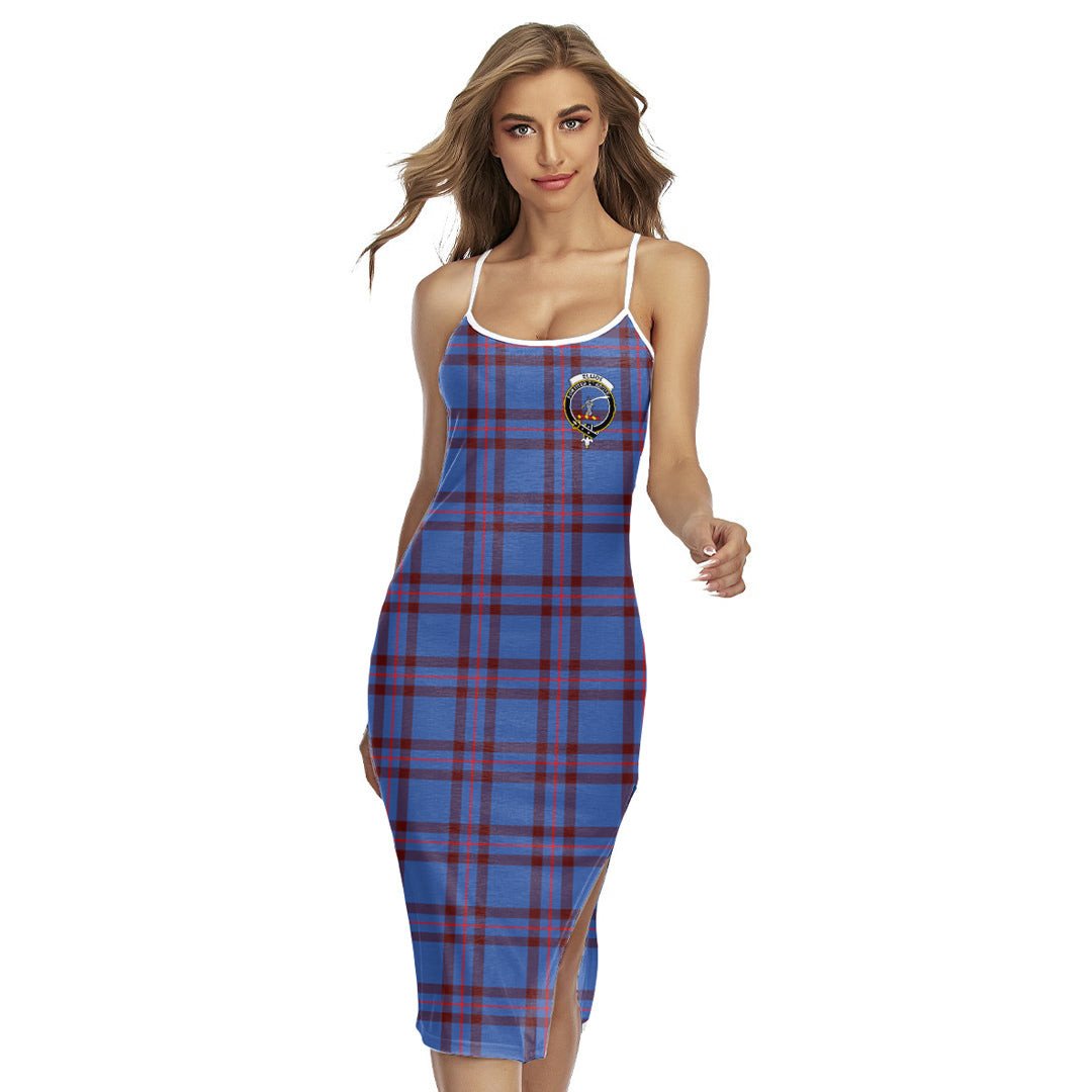 Elliot Modern Tartan Crest Back Cross Cami Dress