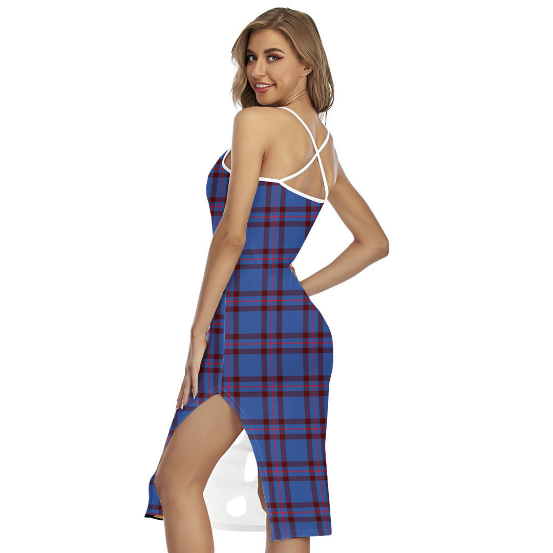 Elliot Modern Tartan Crest Back Cross Cami Dress