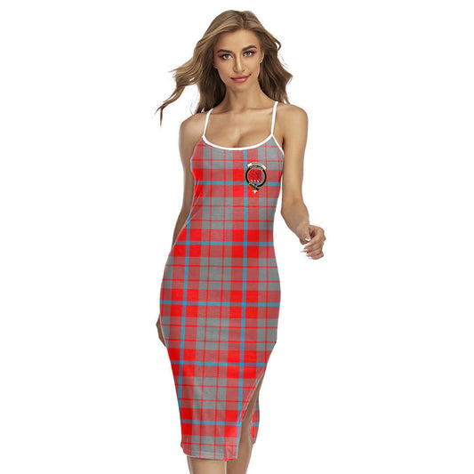 Moubray Tartan Crest Back Cross Cami Dress