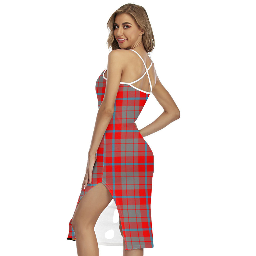 Moubray Tartan Crest Back Cross Cami Dress