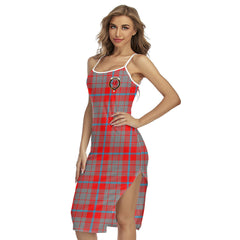 Moubray Tartan Crest Back Cross Cami Dress