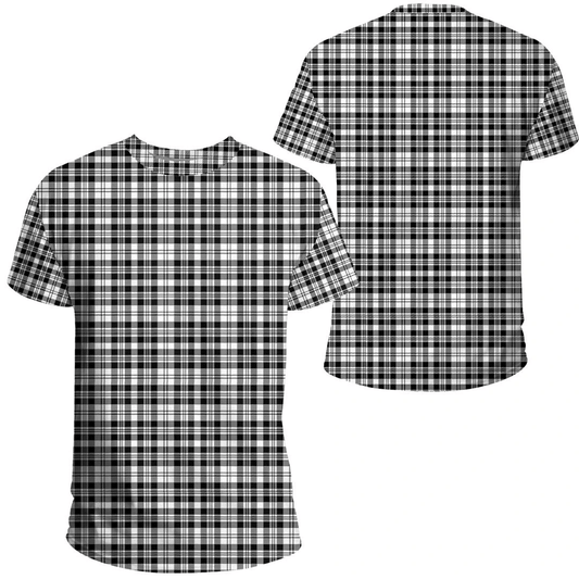 Scott Black & White Modern Tartan Plaid TShirt