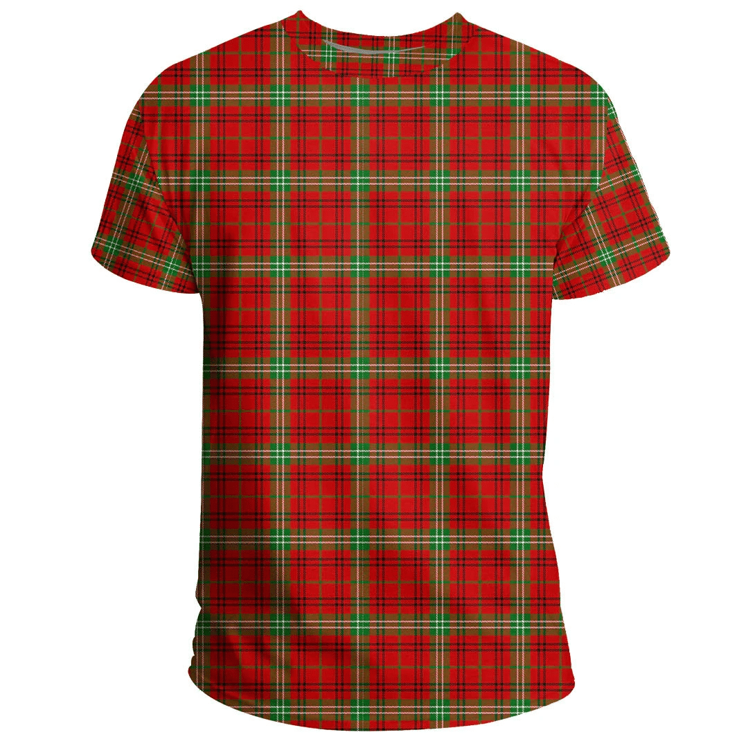 Morrison Red Modern Tartan Plaid TShirt