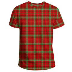Morrison Red Modern Tartan Plaid TShirt