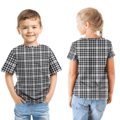 Scott Black & White Modern Tartan Plaid TShirt