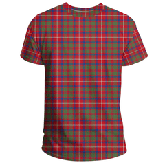 Shaw Red Modern Tartan Plaid TShirt