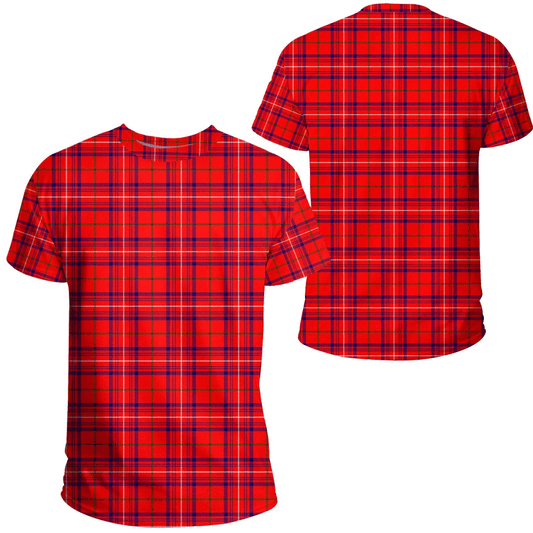 Rose Modern Tartan Plaid TShirt