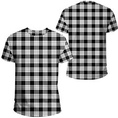 MacFarlane Black & White Ancient Tartan Plaid TShirt
