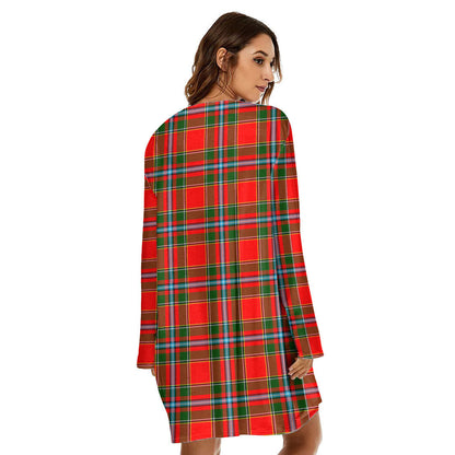 Drummond of Perth Tartan Plaid Loose Crew Neck Dress