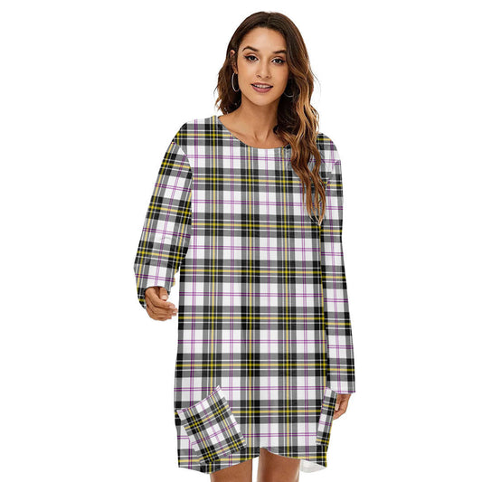 MacPherson Dress Modern Tartan Plaid Loose Crew Neck Dress