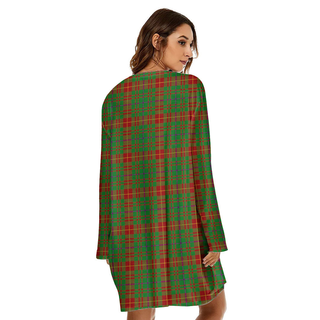 Fulton Tartan Plaid Loose Crew Neck Dress