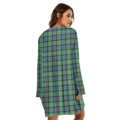 MacThomas Ancient Tartan Plaid Loose Crew Neck Dress