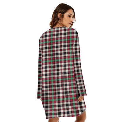 Borthwick Dress Ancient Tartan Plaid Loose Crew Neck Dress