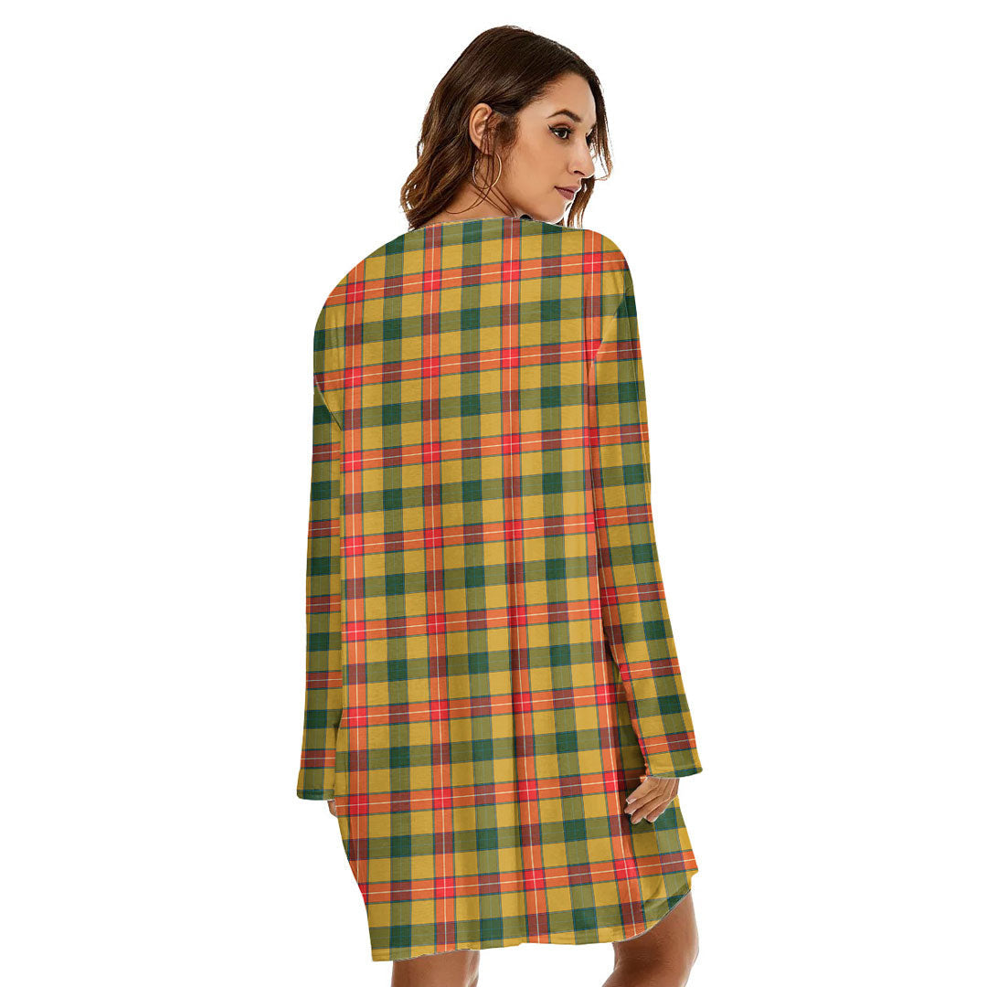 Baxter Tartan Plaid Loose Crew Neck Dress