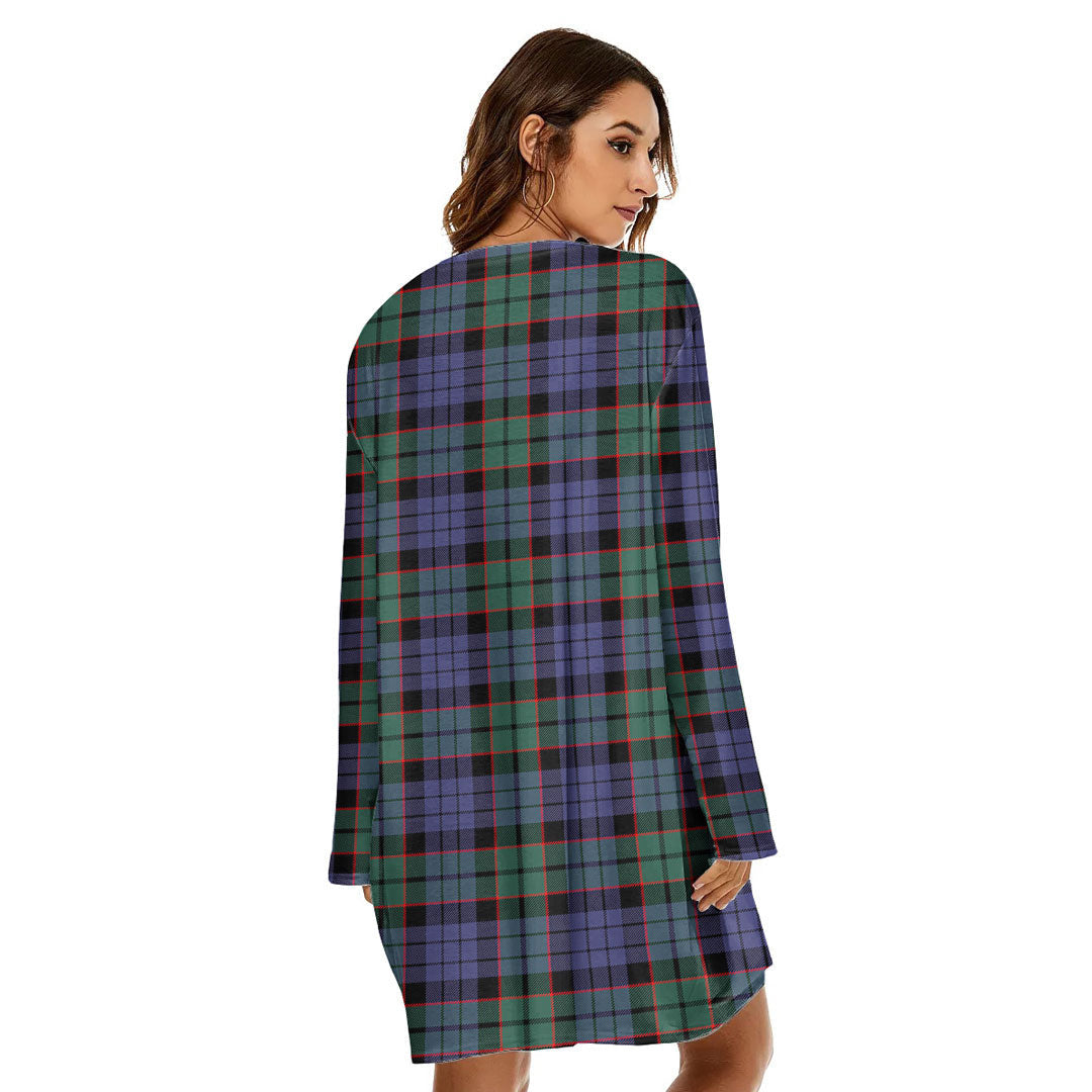 Fletcher Modern Tartan Plaid Loose Crew Neck Dress