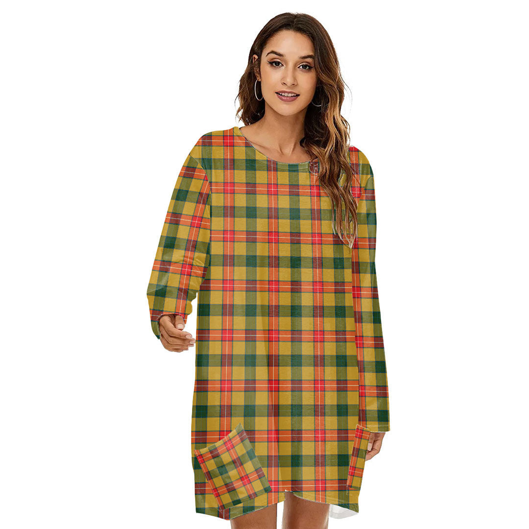 Baxter Tartan Plaid Loose Crew Neck Dress