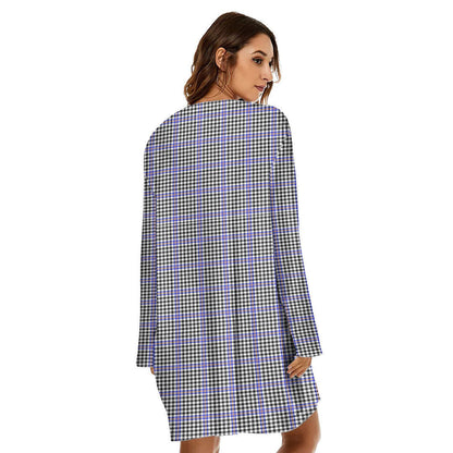 Sir Walter Scott Tartan Plaid Loose Crew Neck Dress