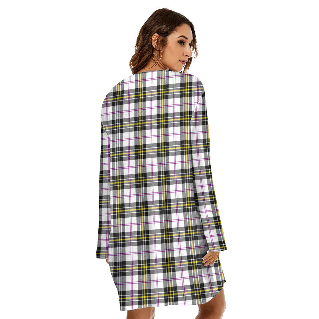 MacPherson Dress Modern Tartan Plaid Loose Crew Neck Dress