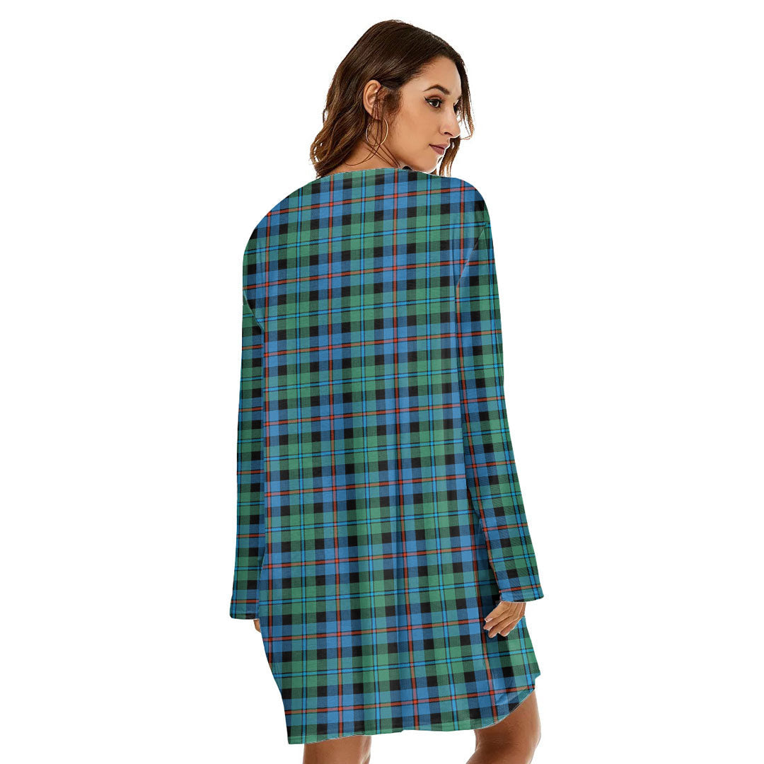 Campbell of Cawdor Ancient Tartan Plaid Loose Crew Neck Dress