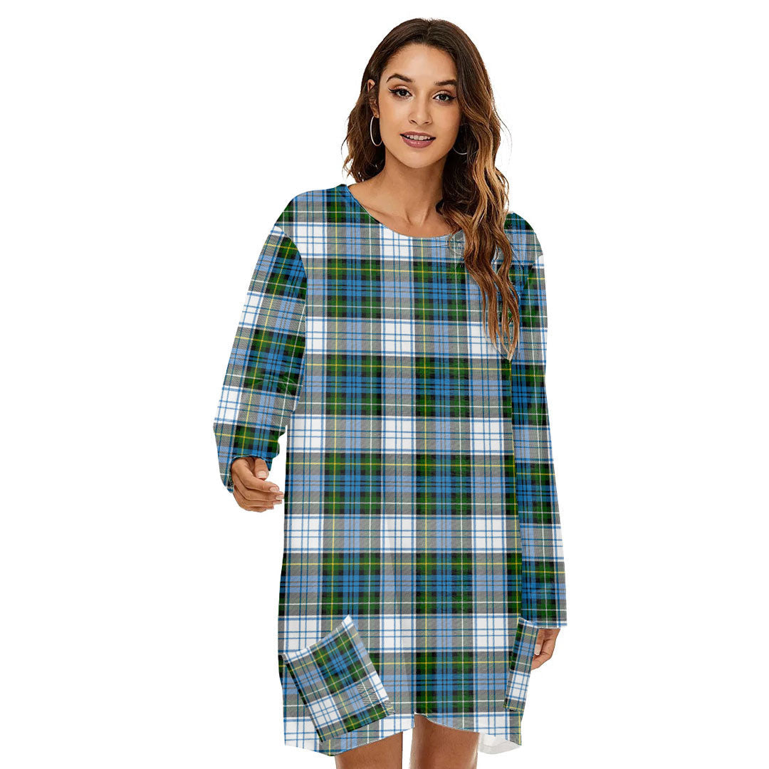 Campbell Dress Tartan Plaid Loose Crew Neck Dress