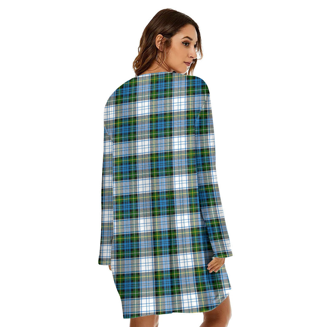 Campbell Dress Tartan Plaid Loose Crew Neck Dress