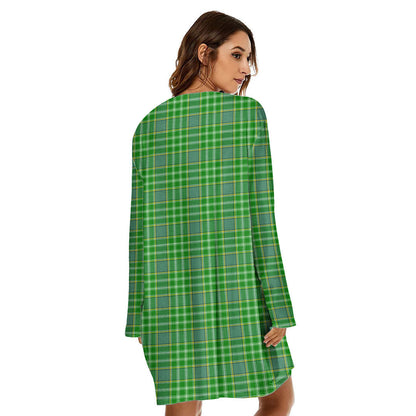 Currie Tartan Plaid Loose Crew Neck Dress