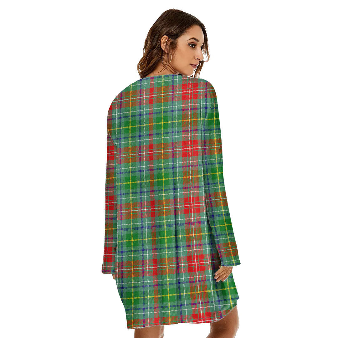 Muirhead Tartan Plaid Loose Crew Neck Dress