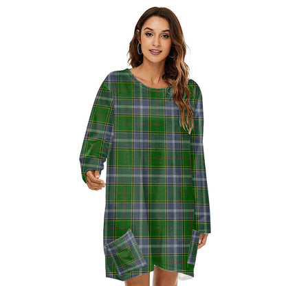 Pringle Tartan Plaid Loose Crew Neck Dress