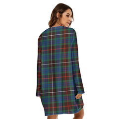 Fraser Hunting Ancient Tartan Plaid Loose Crew Neck Dress
