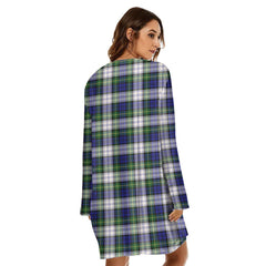 Gordon Dress Modern Tartan Plaid Loose Crew Neck Dress