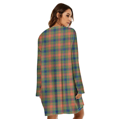 Wilson Ancient Tartan Plaid Loose Crew Neck Dress