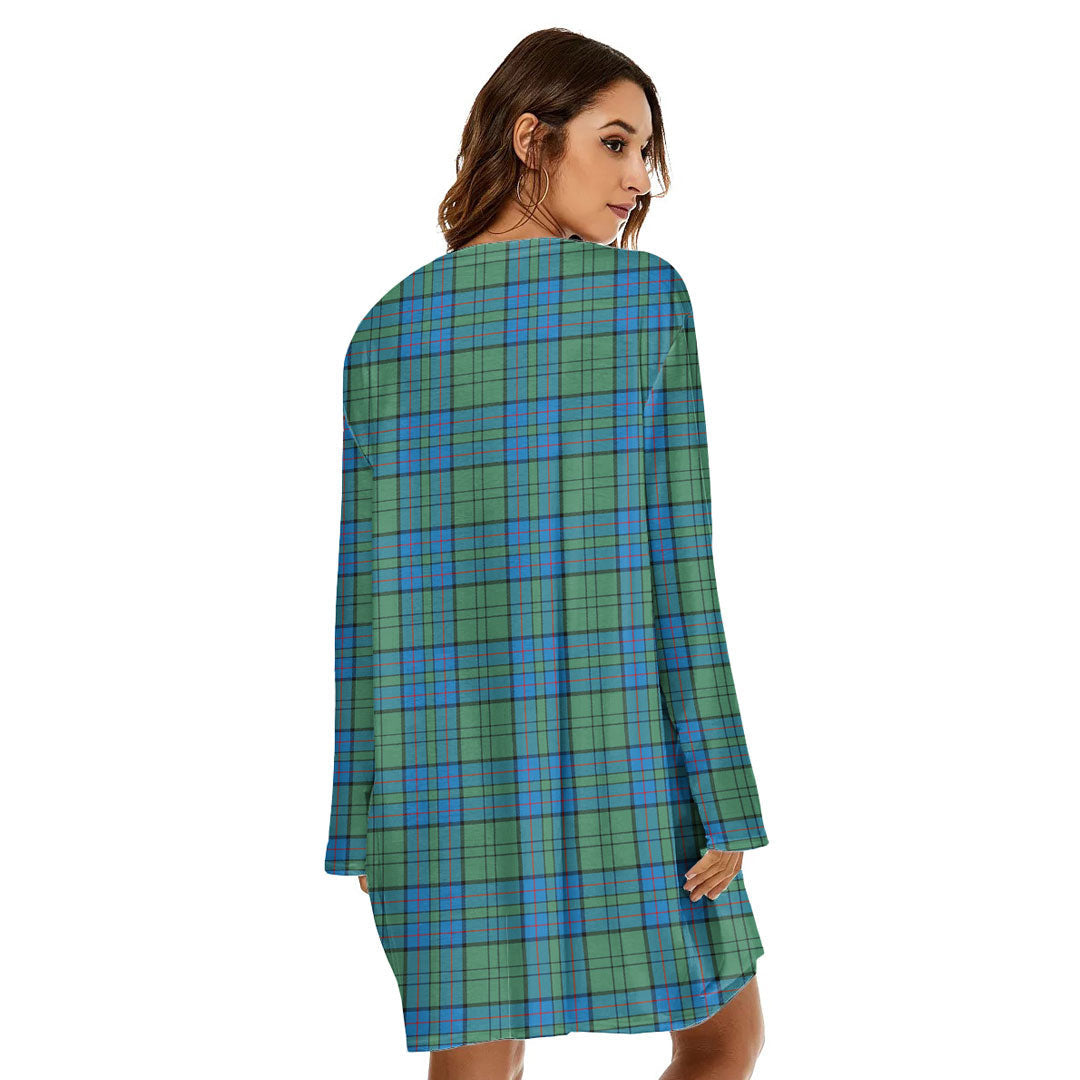 Lockhart Tartan Plaid Loose Crew Neck Dress