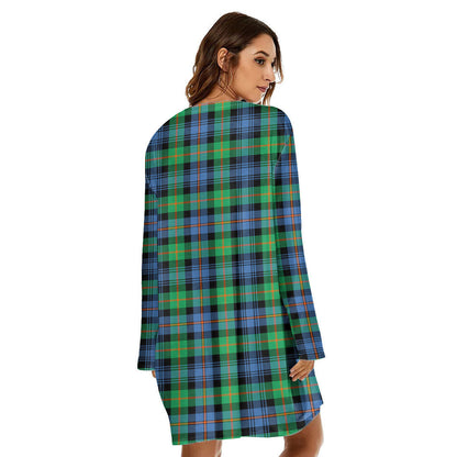 Murray of Atholl Ancient Tartan Plaid Loose Crew Neck Dress