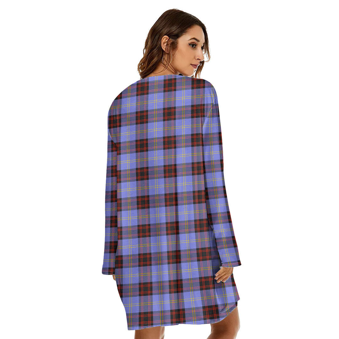 Rutherford Tartan Plaid Loose Crew Neck Dress