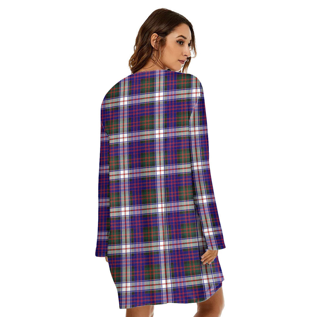 MacDonald Dress Modern Tartan Plaid Loose Crew Neck Dress