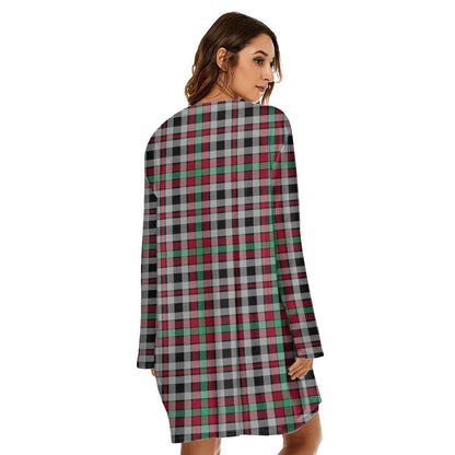 Borthwick Ancient Tartan Plaid Loose Crew Neck Dress