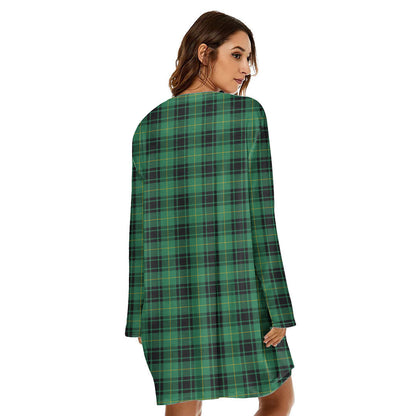 MacArthur Ancient Tartan Plaid Loose Crew Neck Dress