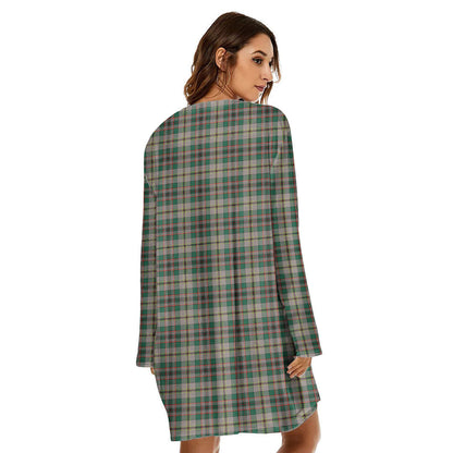 Craig Ancient Tartan Plaid Loose Crew Neck Dress