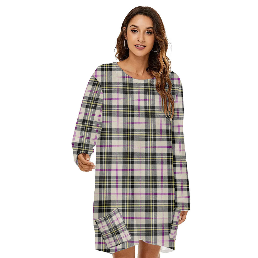 MacPherson Dress Ancient Tartan Plaid Loose Crew Neck Dress